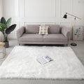 White Faux Fur Sheepskin Rug 6x9 Fuzzy Fur Rug Fluffy Carpet by TENNOLA