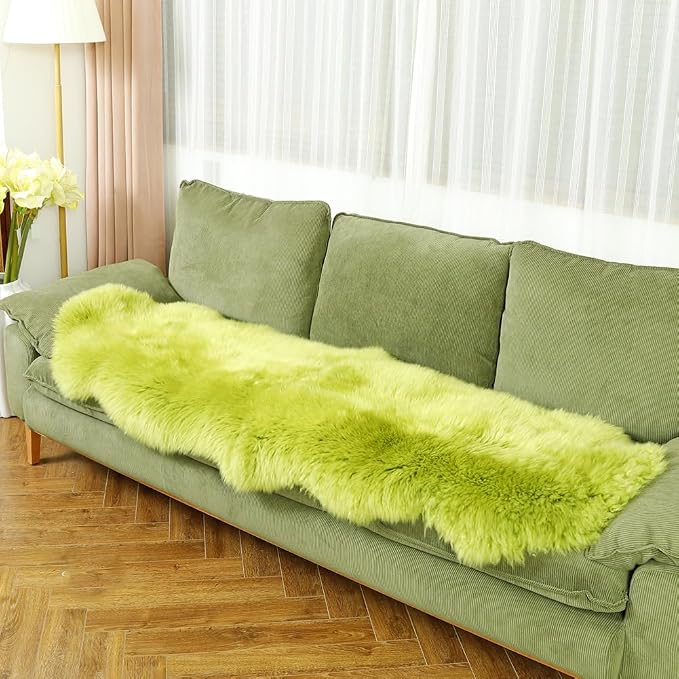 LLB Genuine Sheepskin Area Rug Wool Rug Fur Carpet Fluffy Shaggy Fur Rug - Image 3