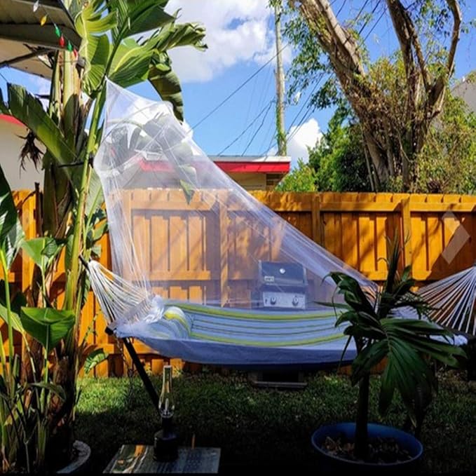 Eimilaly Bed Canopy Mosquito Net, Bed Canopy for Girls Room Decor - Insect Protection Hanging Canopy for Adults, Babies, Outdoor Camping, Purple/No Opening