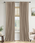 Faux Linen Total Blackout Curtains by 100BlackoutShield