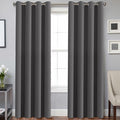 H.VERSAILTEX Charcoal Gray Blackout Curtain Panels by HVERSAILTEX