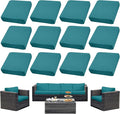 12PCS Patio Cushion Covers, Patio Furniture Couch Seat Slipcovers | Washable by SUKAIKEQA