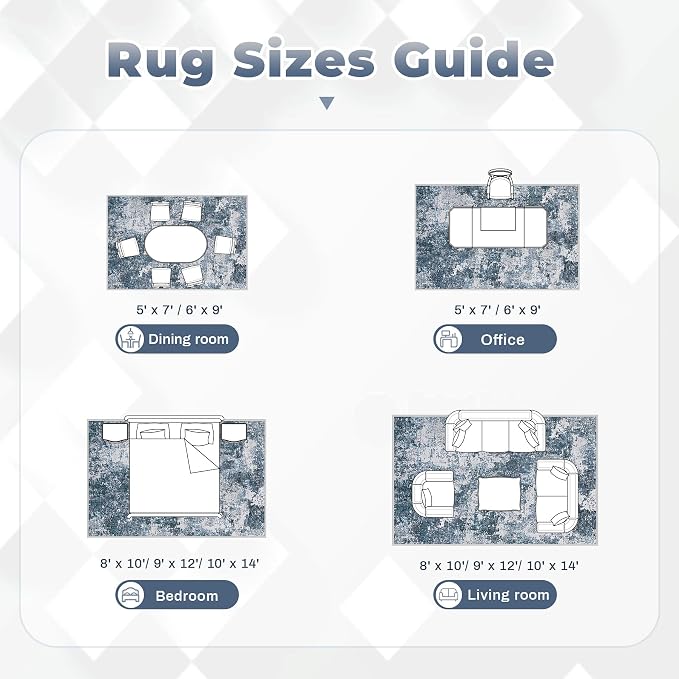 pmtsns Area Rugs 6x9 for Living Room: Washable Rug Modern Abstract Neutral Soft - Image 8