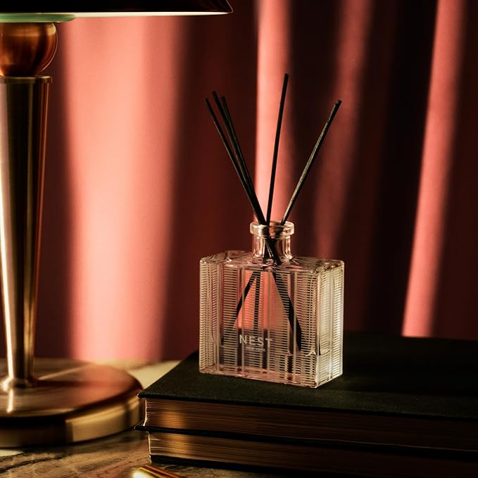 NEST New York Reed Diffuser Liquid Refill, Rose Noir & Oud - 5.9 fl oz - Fragrance for Up to 90 Days - Flame Free