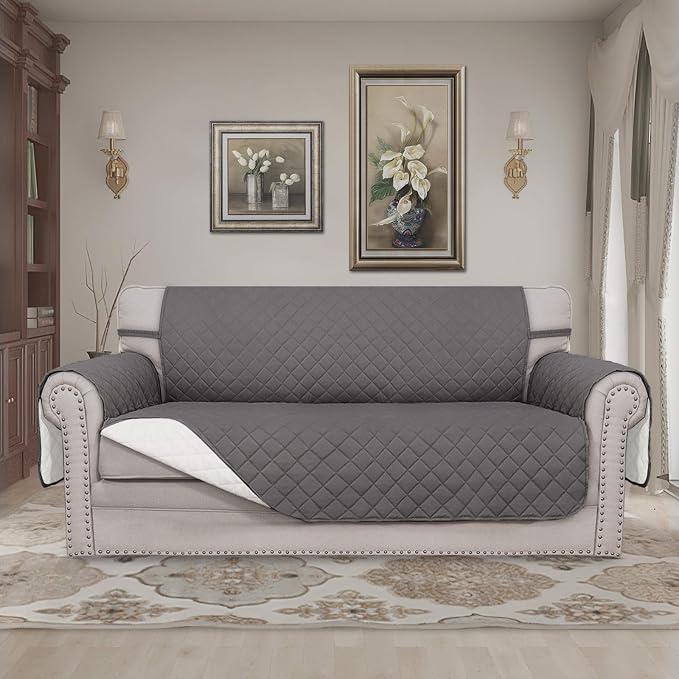 Easy-Going Reversible Couch Cover, 2 Cushion Sofa, Water Resistant Mat - Image 2