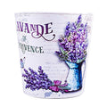 10L/2.64 Gallon Trash Can, Decorative Waste Basket, PU Leather Waste Paper Basket, Waterproof Garbage Can for Bathroom, Bedroom, Office, Kitchen and Living Room - Lavender