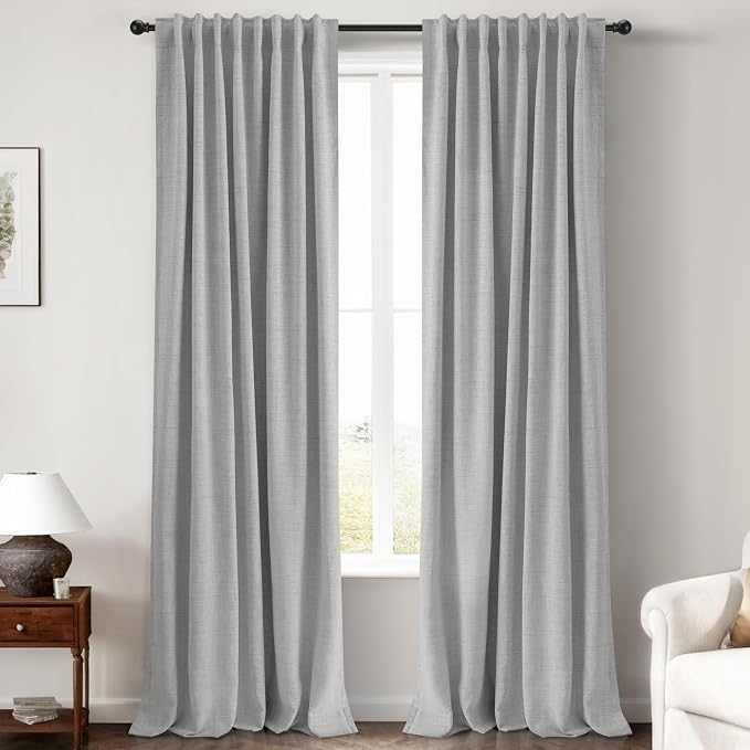 INOVADAY 100% Blackout Linen Curtains by INOVADAY