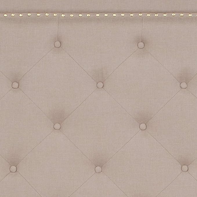 Flash Furniture Brighton Full Size Tufted Upholstered Platform Bed in Beige Fabric