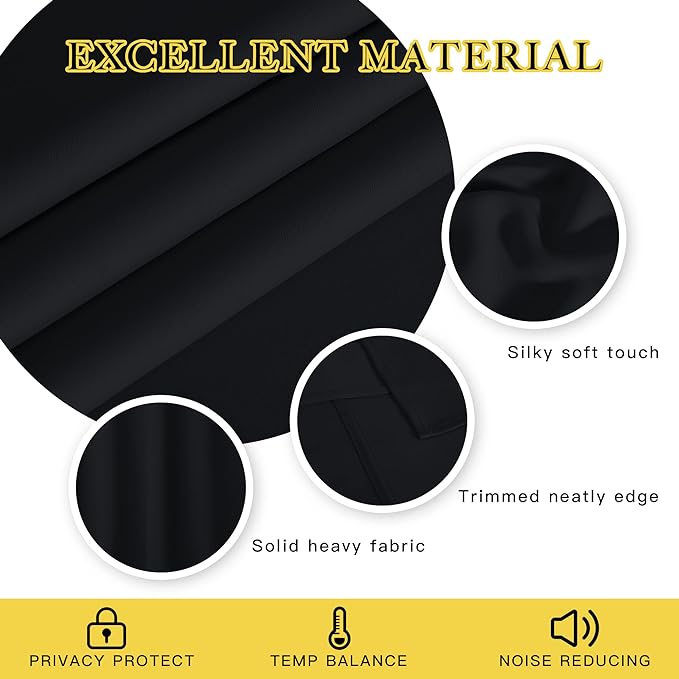 NICETOWN Blackout Bedroom Window Curtain Drape - Image 3