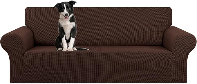 Stretch Oversized Couch Covers for Sofa Slipcover, Chocolate | 1-Piece Washable by KEKUOU