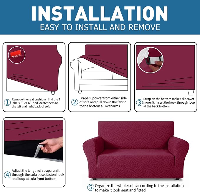 ZNSAYOTX 1 Piece Stretch Chair Cover - Image 4