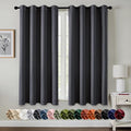 MIULEE Blackout Curtains for Bedroom 2 Panels 50 x 63 Inch Long Dark Grey | by MIULEE