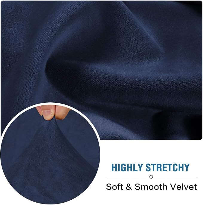 H.VERSAILTEX Velvet Stretch Individual Couch Cushion Cover Plush Cushion - Image 5