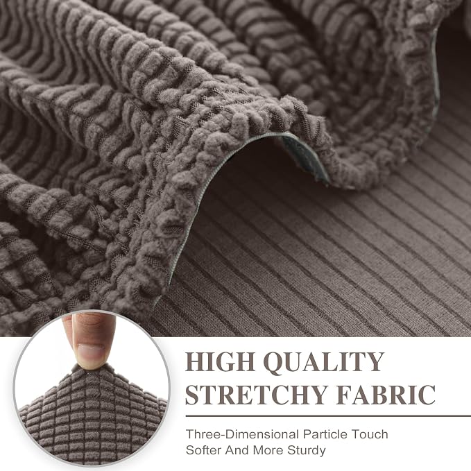 LA MEACK Couch Cushion Covers for Sectional Sofa L Shape Washable Separate Seat - Image 4