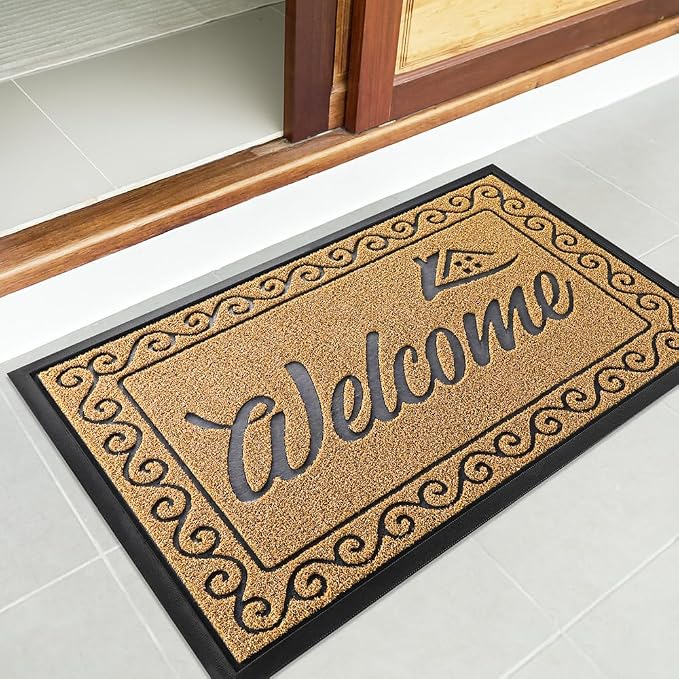 Yimobra Welcome Front Door Mat, Heavy Duty Easy Clean Doormat Indoor Outdoor - Image 6