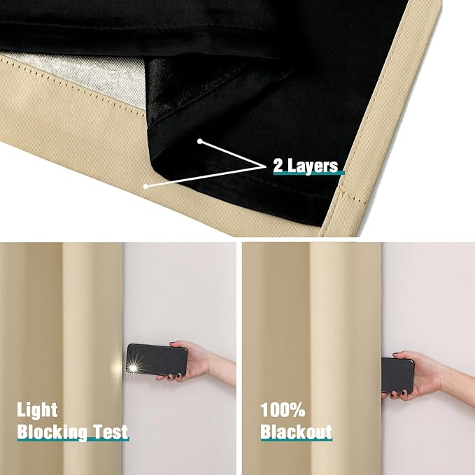 ChrisDowa 100% Blackout Curtains - Image 4
