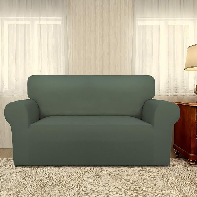 PureFit Stretch Loveseat Covers Fleece Couch Covers - Image 2