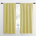 NICETOWN Paler Yellow Blackout Curtains 63 inches Long by NICETOWN