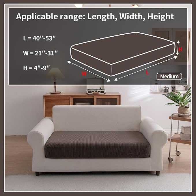 OHSIO Sectional Couch Covers, Wear Resistant Stretch Sofa Covers Washable Soft - Image 2