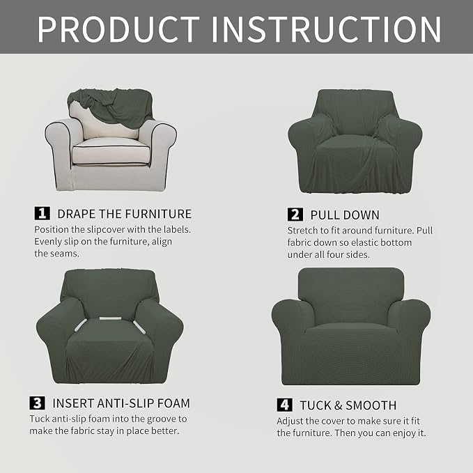 Easy-Going Stretch Oversized Chair Slipcover - Image 6