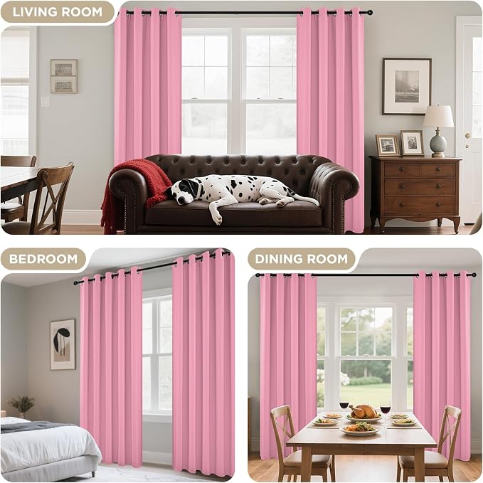 Joydeco Blackout Curtains 84 Inchs Long 42 Wide Black Out Curtains 2 Panels - Image 6