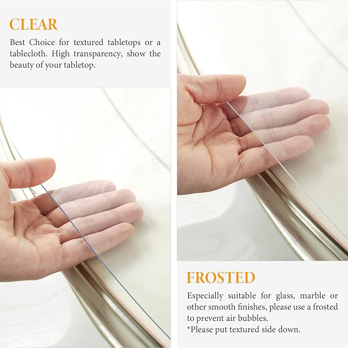 Deep Dream 1.5mm Clear Desk Cover Protector, 22×48 Inch Clear Table Protector, Rectangular Vinyl Desk Pad, PVC Plastic Table Cover for Office, Dresser, Night Stand, Computer & Writing Desk Tabletop