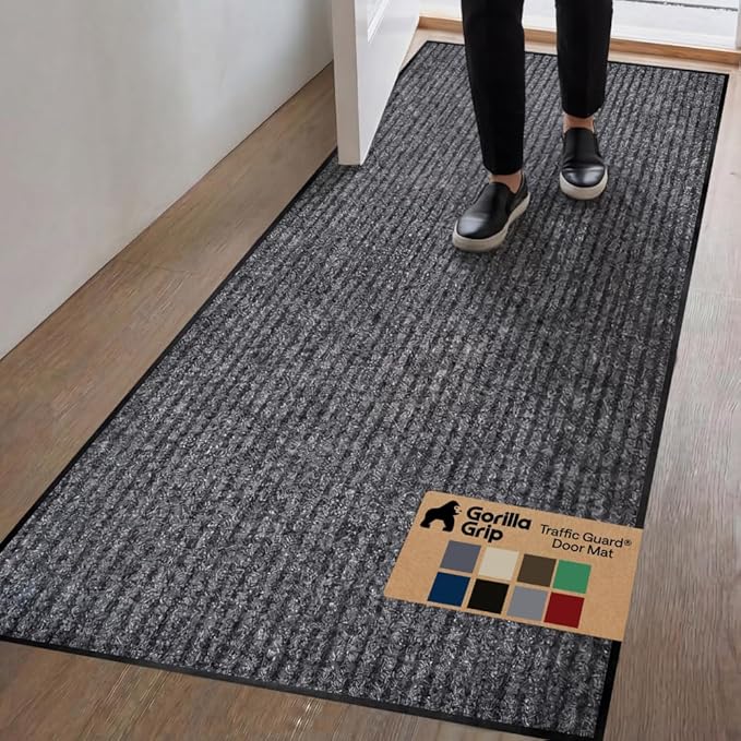 GORILLA GRIP Waterproof Traffic Guard Door Mat, 70x24 Indoor Outdoor Durable by Unknown