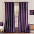 MIULEE Purple Velvet Curtains 52x90 inches Luxury Blackout Curtains | Thermal by MIULEE