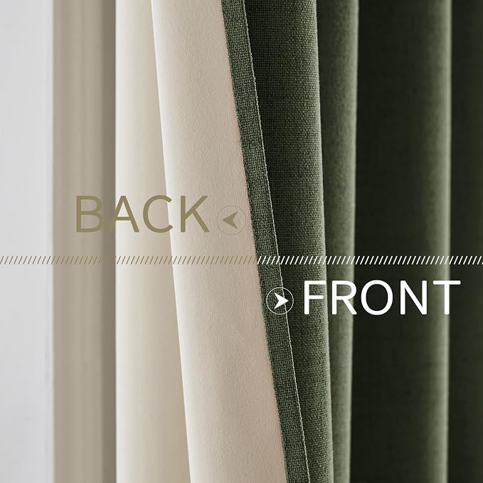 MIULEE 100% Blackout Linen Curtains - Image 6