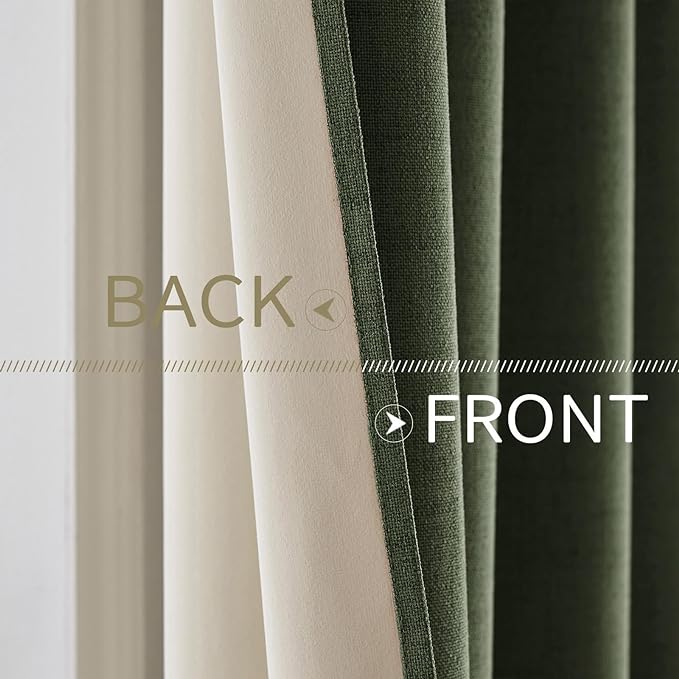 MIULEE 100% Blackout Linen Curtains - Image 6