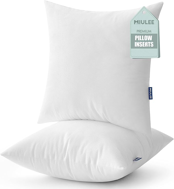 MIULEE Pillow Insert 18x18 Inch Set of 2, Decorative Throw Pillow Inserts | - Image 9