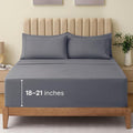 LuxClub Twin XL Sheets - Soft Kids Twin Bed Sheets for Boys and Girls, 3 PC Deep Pockets Wrinkle Free Kids Fitted Sheets Machine Washable Hotel Bedding Silky Soft- Light Grey Twin XL