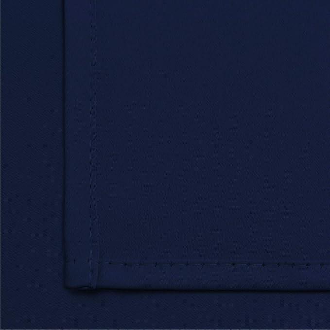 Yakamok Navy Blue Room Darkening Window Curtains 52x36 Inch - Image 4