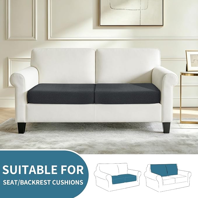 XINEAGE Couch Cushion Covers Seat Cushion Cover Thick Stretch Sofa Slipcovers 2 - Image 2