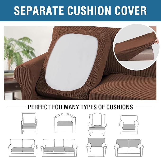 H.VERSAILTEX 4 Piece Stretch Sofa Covers - Image 5