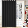 Yakamok Black Room Darkening Curtains 84 inch Sliding Door Drapes | 1 by Yakamok