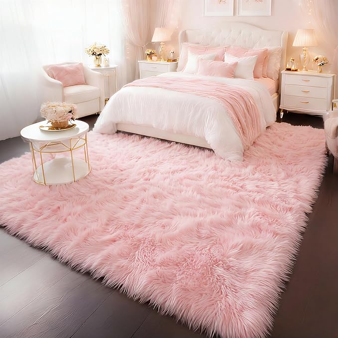 Amdrebio Pink Large Kids Area Rug 8x10 - Image 6