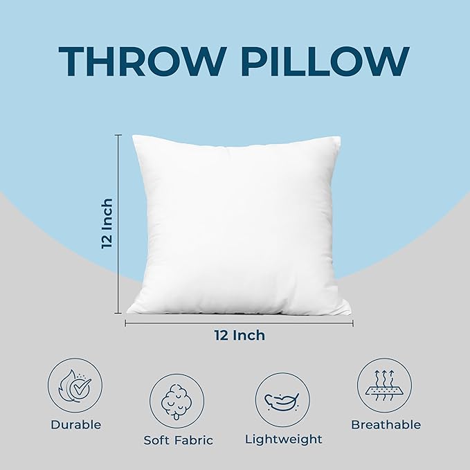 Utopia Bedding Throw Pillows, Decorative 12x12 Pillow Inserts - Image 4