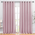 NICETOWN Baby Pink Sliding Door Curtains 2 Panels Set 118 inches Long, Grommet Thermal Room Darkening Curtains Privacy Room Divider Sound Reducing for Bedroom/Living Room, W66 x L118