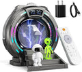 Galaxy Northern Lights Projector Plasma Ball with Charger, Night Light Aurora Projector for Kids with White Noise Alarm Clock, Christmas Gifts for Boys Teens, Kids Room Decor with Music