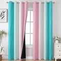 Pink and Teal Ombre Blackout Curtains by ESTELARTEXTILER