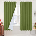 100% Blackout Linen Curtains 68 Inches by LAMIT