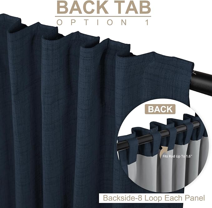 Linen Textured Total Blackout Curtains - Image 3