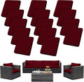 14PCS Patio Cushion Covers, Patio Furniture Couch Seat Slipcovers | Washable by SUKAIKEQA