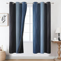 Navy Blue and Black Ombre Blackout Curtains by ESTELARTEXTILER