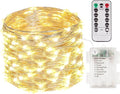 100 LED Fairy Lights Battery Operated with Remote, 33FT Waterproof Twinkle Lights with Timer & 8 Modes, Fairy String Lights Outdoor Indoor for Bedroom Classroom DIY Christmas Decor (Warm White)