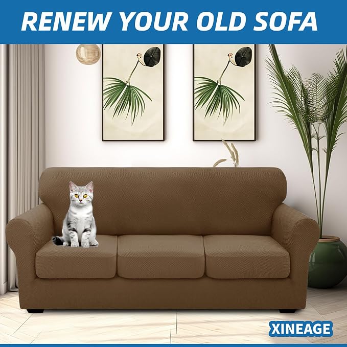 XINEAGE New 4 Pieces Couch Covers - Image 4