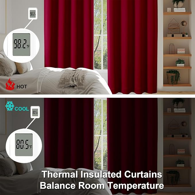 Simplebrand Ava Red Blackout Curtains - Image 6