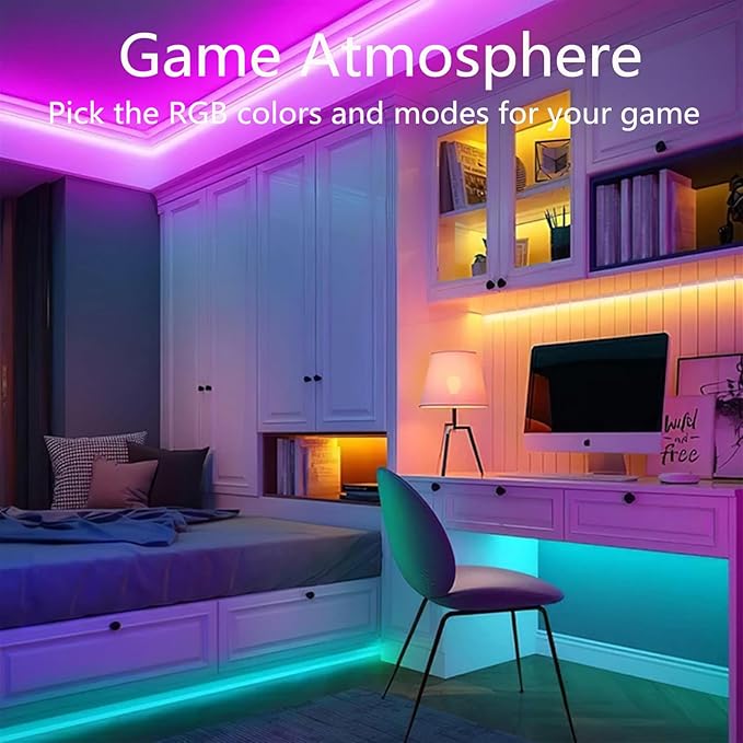 80FT (2 Rolls 40FT) Neon Rope Lights,Flexible Led Rope Lights Control with App/Remote,Multiple Modes Rope Lights,IP67 Outdoor Waterproof,Music Sync Light Strip for Bedroom