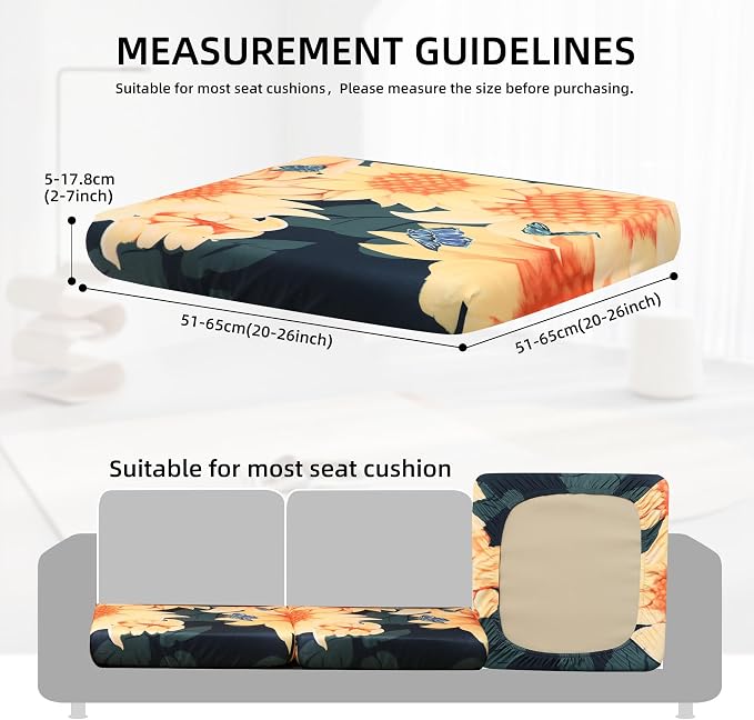 8PCS Patio Cushion Covers.Patio Furniture Couch SeatSlipcovers | Washable - Image 2